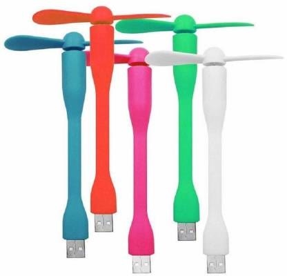 ATEKT Portable & Flexible 2-blade USB Fan Portable & Flexible 2-blade USB Fan USB Fan (Multicolor) (RUB)