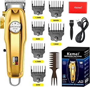 Kemei Km 1313 Rechargeable Digital Display Hair and Beard Trimmer NNZ 1
