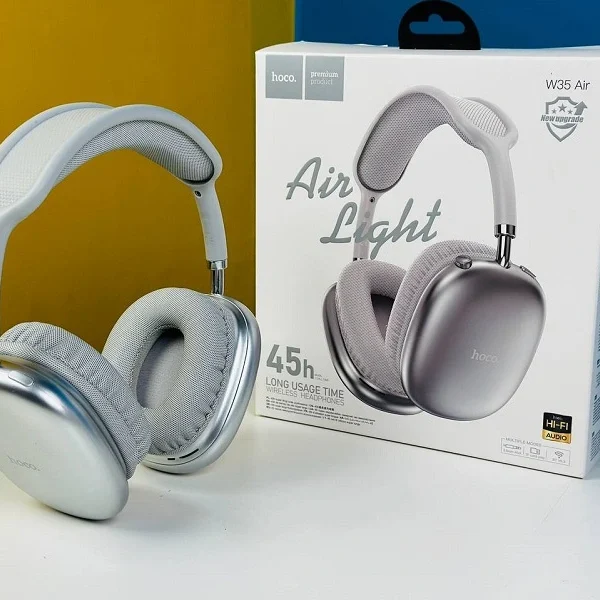 Hoco W35 Air Wireless Headphone – Silver Color