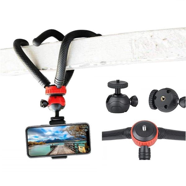 Octopus Tripod With Ball Head- Best For DSLR Or Smartphone Vlogging & Table Stand - fingray