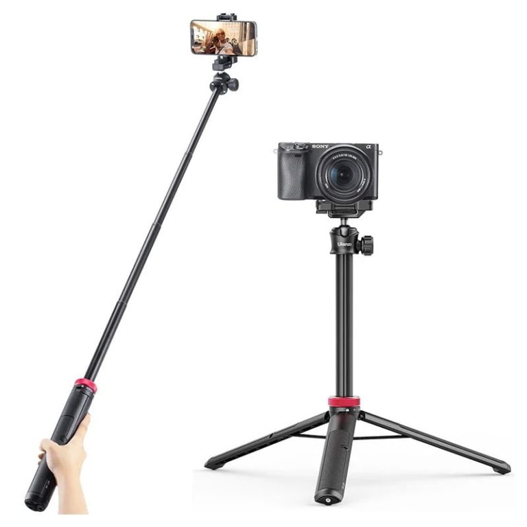 Ulanzi MT44 Extendable Vlog Tripod With 360° Ball Head – Black Color