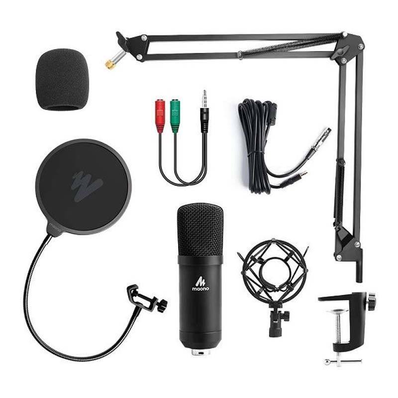MAONO AU-A03 Condenser Microphone Professional Podcast Studio Microphone Audio 3.5mm Computer Mic For Live Streaming - fingray