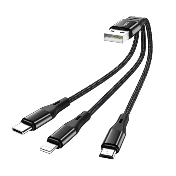 X47 Harbor 3-in-1 charging cable-Black Color
