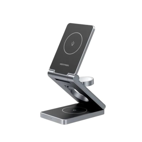 Vention FGFH0 3-in-1 15W Foldable MagSafe Wireless Charger Stand