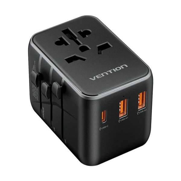 Vention 3-Port USB (C + A + A) 20W Universal Travel Adapter